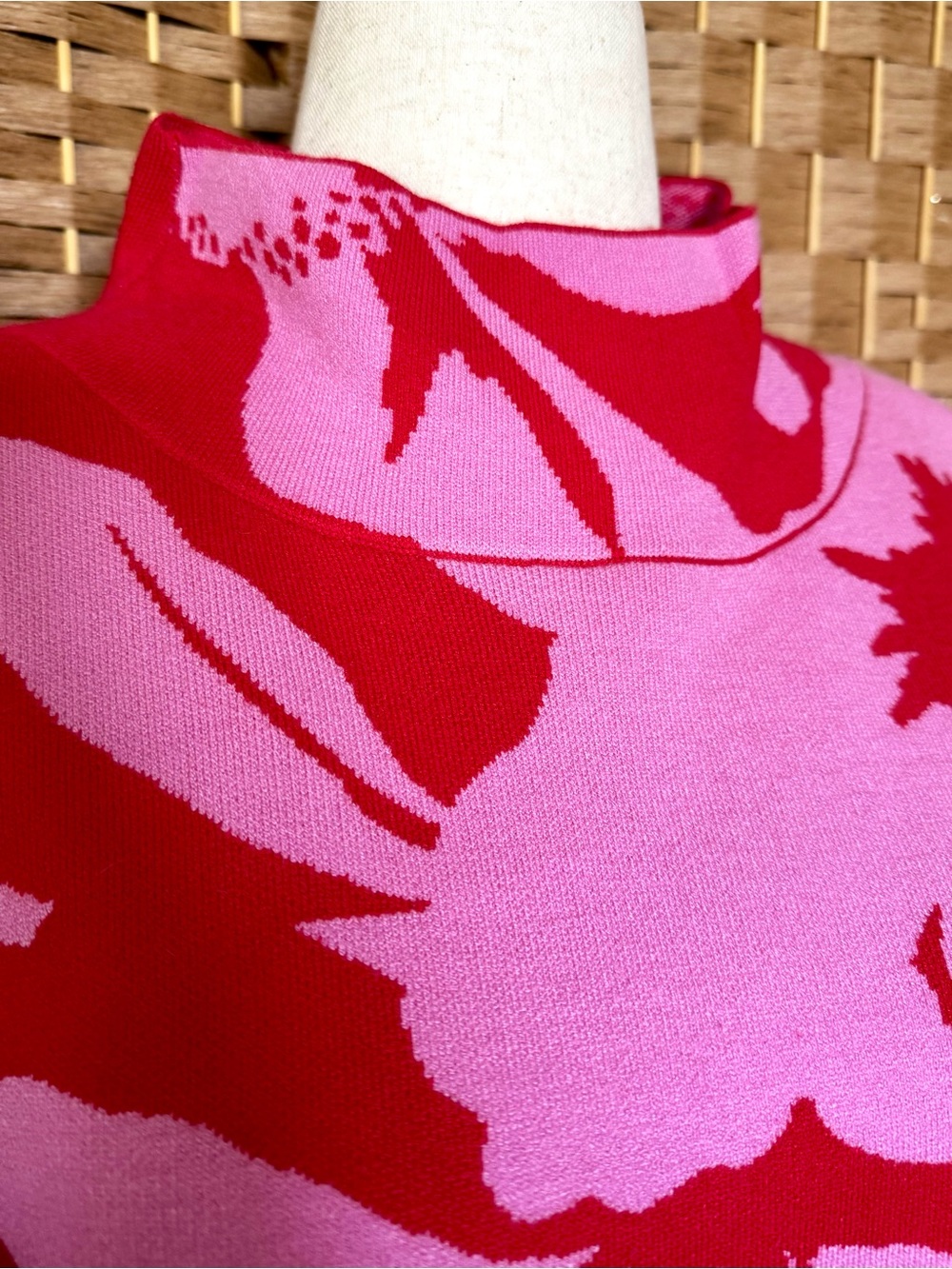 NWT Maeve red & pink mock neck sweater XL - Picture 2 of 12